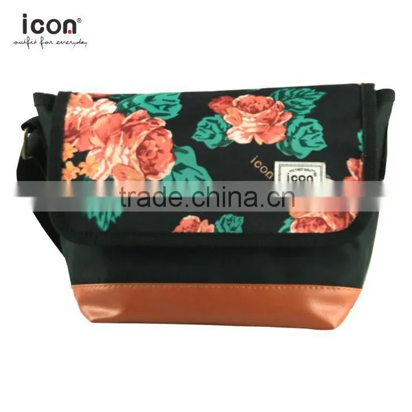 600D Polyester Flower Pattern Sling Bag Own Design
