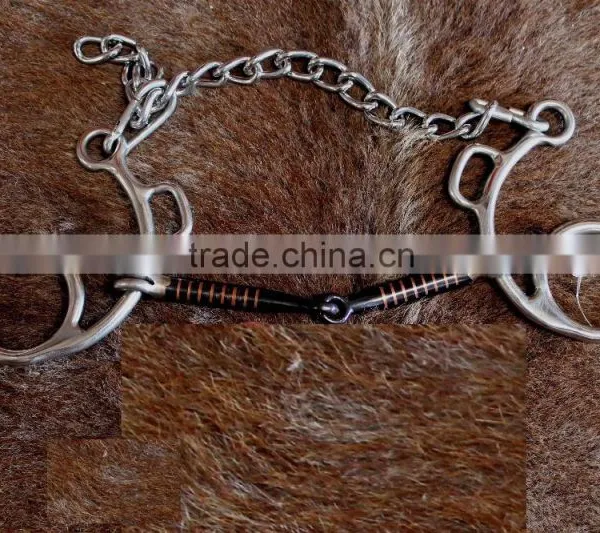 Sweet Snaffle Mouth Cheeks Chain Horse Bit Veterinary Instruments and Equipment Best Quality