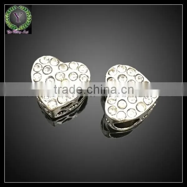 18k Gold Plated cz Micro Pave Big Hole 925 Sterling Silver European Beads for European Bracelet
