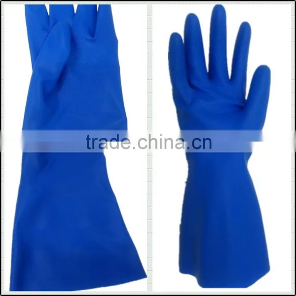 Blue Water Resistant Rubber Work Gloves photo-5