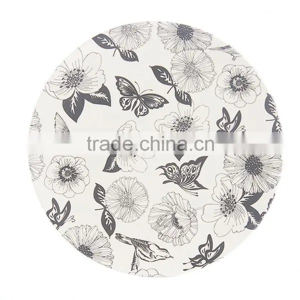 ECO Life Pretty Design Bio-degradable Custom Made White Wavy Dinner Plates photo-4