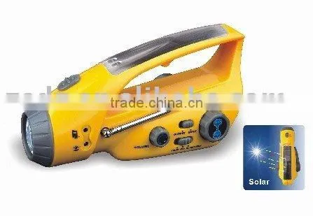 Led Dynamo Flashlight With Hand Crank