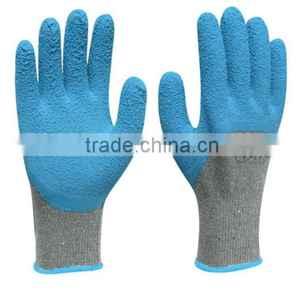 Top 3/4 HPPE Palm Coated With Blue Micro-foam Latex Coated Safety Working Glove for Hand Protective photo-2