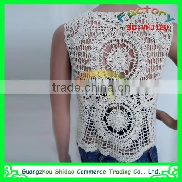 African Fashion Ladies Top High Embroidered Cotton Sarees Blouse Designs Cotton Embroidery Lace Blouse Vest photo-3
