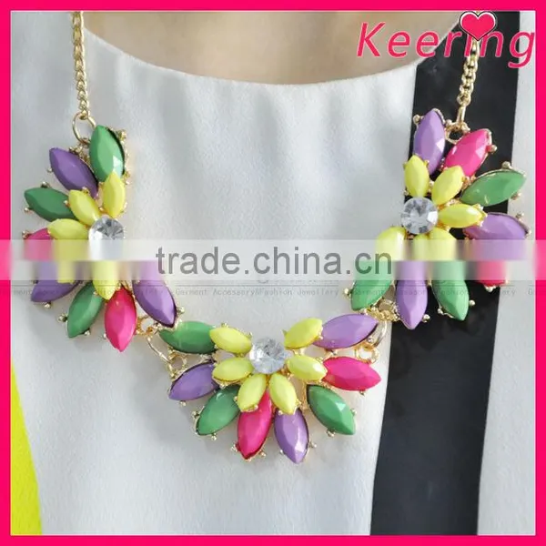 Wholesale Colorful Flower Necklace WNK-231