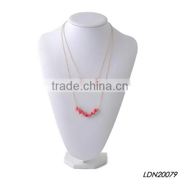 2016 Fashional Red Stone 2layerings Necklace photo-2