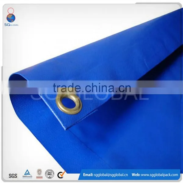 Green Blue Nylon Waterproof Coated Pvc Tarpaulin Fabric