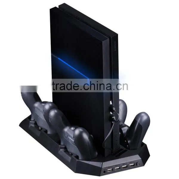 SmaAcc New Dual Controller Charging Dock Console Cooling Fan Stand PS4 for Playstation 4