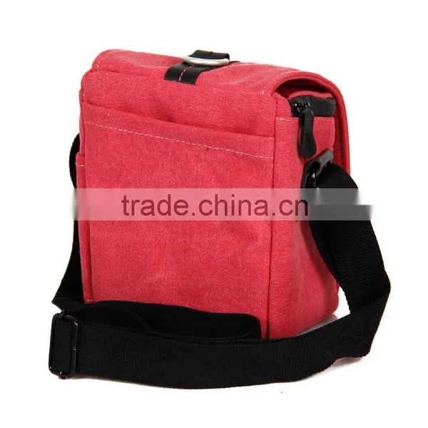 Besnfoto Pink Canvas Bag Medium Size DSLR Camera Shoulder Bag For Girls photo-3
