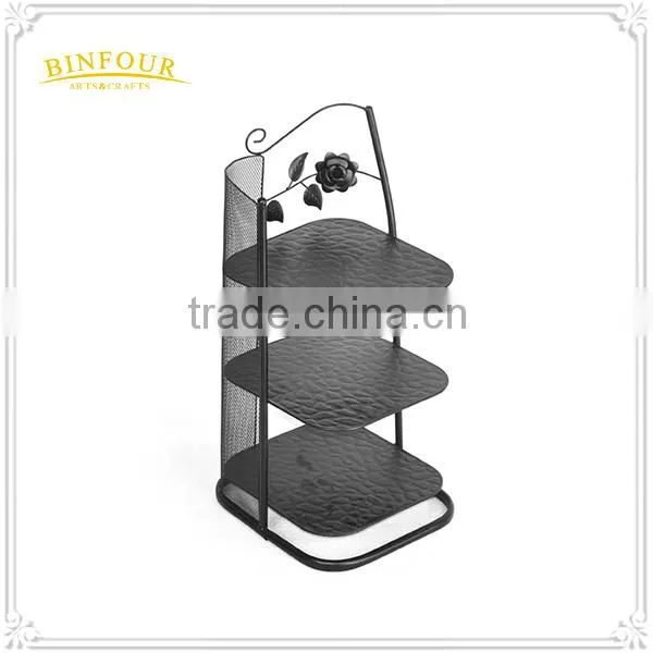 3 Layers Room Corner Metal Shoes Rack for Home Deco photo-3