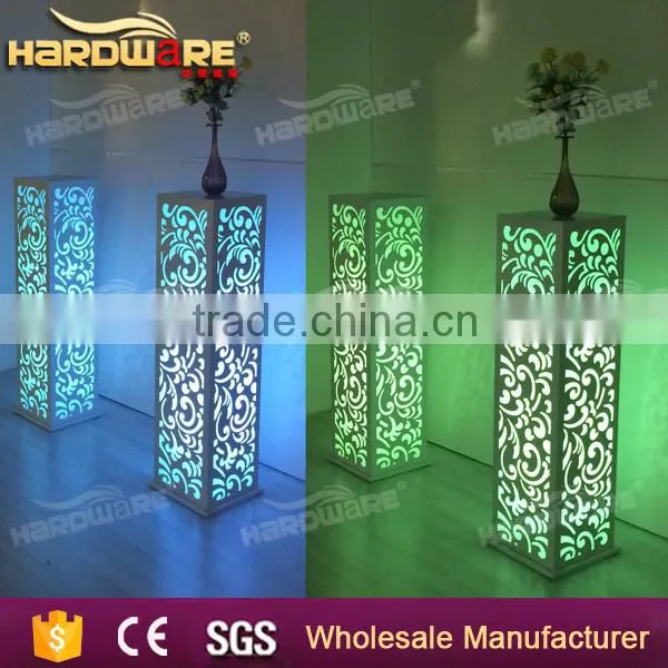 High Led Party Wedding Table , Led Light Glass Bar Table , Battery Powered Party Table photo-4