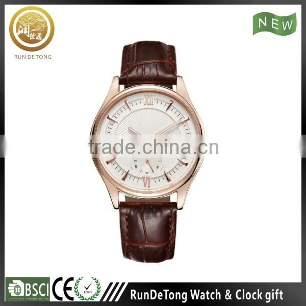 Small Second Deep Texture Embossed Dial Watch Luxury Men High Quality