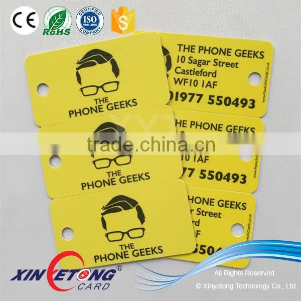 Plastic PVC Card Printed 3 UP Promotional Key Tags photo-2