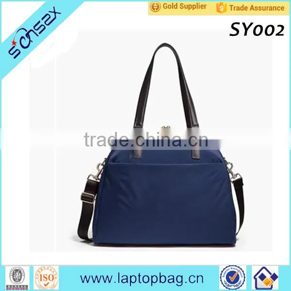 Trim Leather Overnight Travel Laptop Tote Bag With Shoes Compartment photo-6
