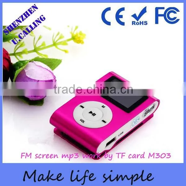 China Factory Cheap 1.1inch TFT Screen Metal Clip FM Mp3 Player With Mirco SD Card Slots photo-3