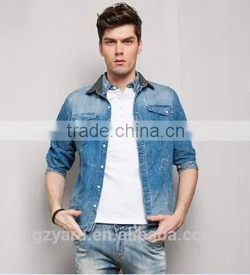 Men's Fashion Casual Washing Jeans Shirts