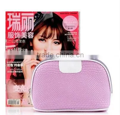 Five Color Stylish Waterproof Shell Snake pu Lamination Promotional Toiletry Bag/makeup Bag photo-2