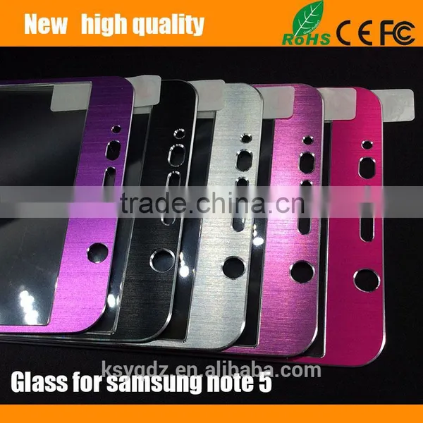 2.5D Titanium Alloy Color Tempered Glass Screen Protector Guard for Samsung Note 5 photo-2