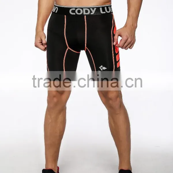 Guangzhou Wholesale or Custom Men Spandex Black White Compression Wolf Boxer Shorts Running Shorts photo-2