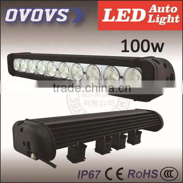OVOVS 10-60Volt DC 17inch 100w Led Light Bar for Auto ,jeep Led Warning Light Bar