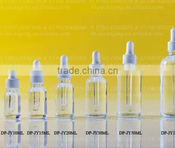 Transparent Dropper Bottle , Serum Glass Dropper Bottle