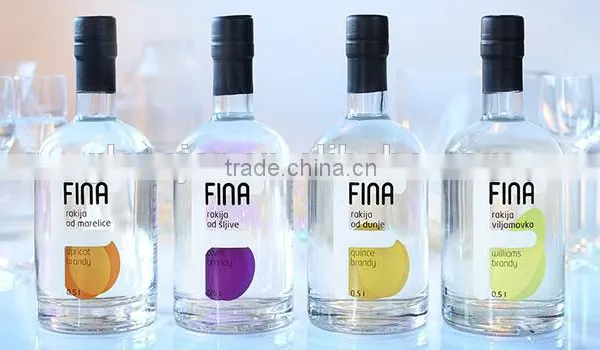 500ml Flint High Quality Glass Vodka Bottle
