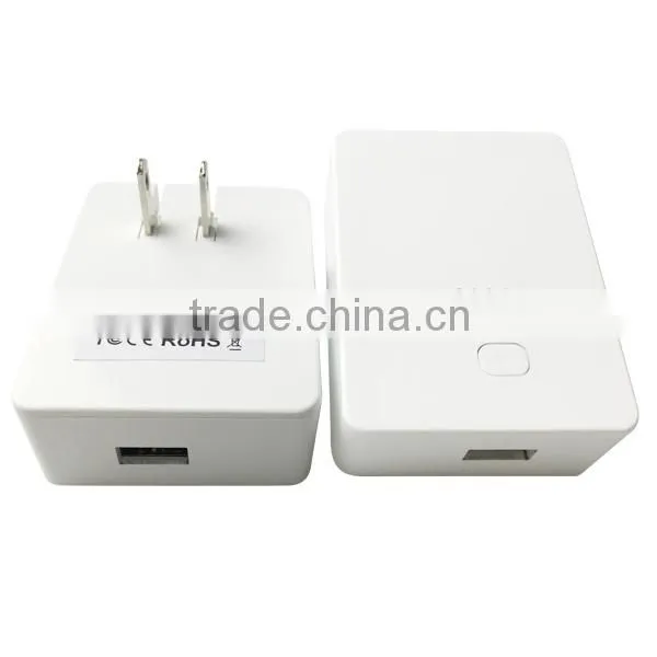 Portable Power Bank 2600mah With ac Wall Charger Built-in