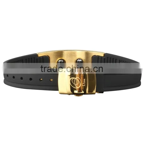 Noproblem D008 FDA Tourmaline Germanium Fashion Jewelry Energy Charm Infinity Crystal Gold Bracelet photo-3