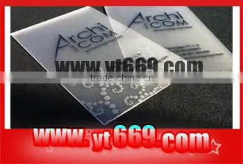 Plastic Transparent Member Card