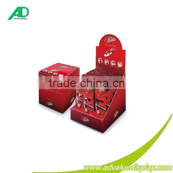 POS Cardboard Countertop Paper Custom PDQ With Product