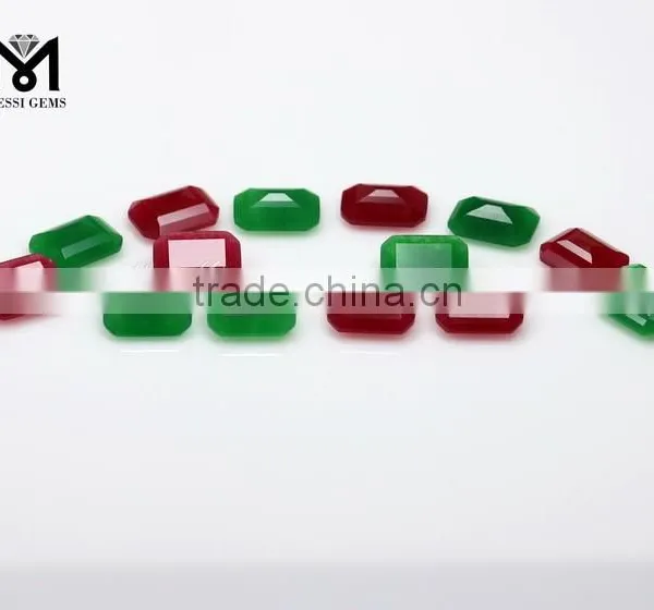 Colorful Faceted Loose Gemstone Octagon 13 x 18 Jade Quatz photo-2