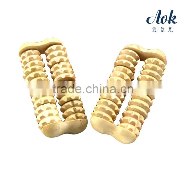 Reflexology Rolling Wooden Hand Massager