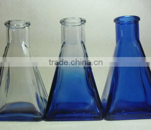 Colored Taper Shape Aroma Reed Diffuser Glass Bottle With Cork photo-2
