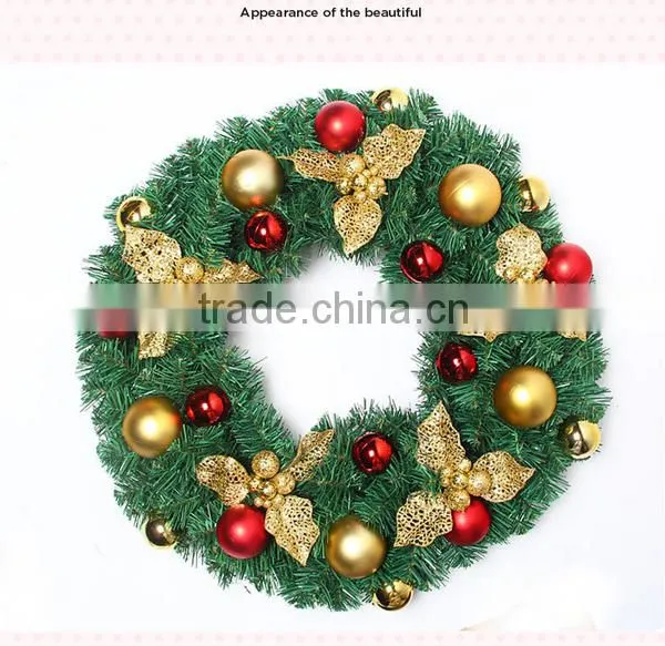 Manufacturers Selling Gold Decoration Christmas Wreath Wreath of 50 cm Bowknot Adornment Door Hang Christmas Ornaments photo-3