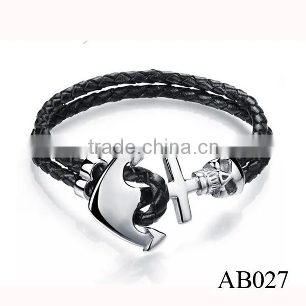 925 Sterling Silver Design Genuine Stingray Leather Silver Bracelet 925 Bracelet for Men photo-2