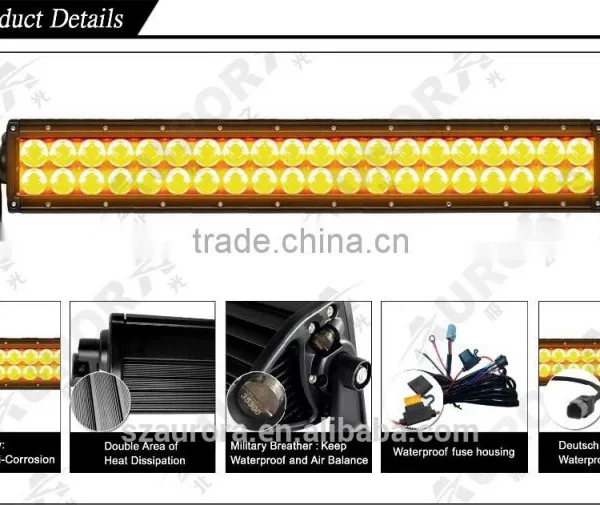 Aurora 10'' Amber Color LED Work Led Light Bar Atv 4x4 photo-3
