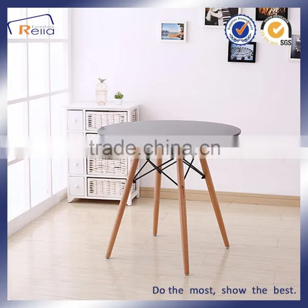 MDF Dining Table With Metal Frame & Beech Wood Legs photo-2