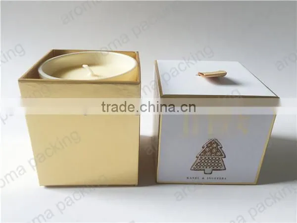 Wholesale Custom Logo Cardboard Candle Gift Packaging Box, Luxury Hard Candle Box With Gold Stamping photo-2