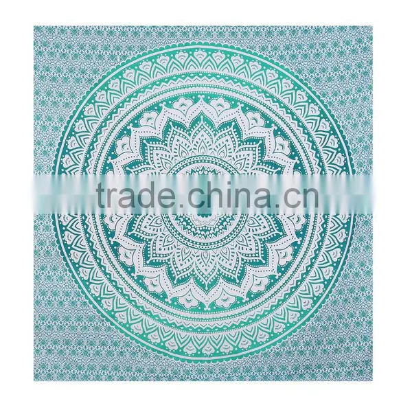 Ombre Indian Mandala Tapestry Decorative Wall Hanging Floral Mandala Printed Wholesale Handmade Tapestry