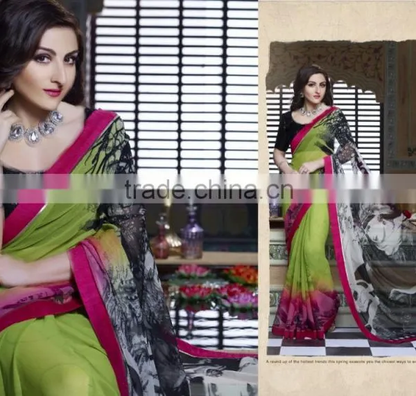 Designer Shiffon Lehenga Style Sarees photo-6
