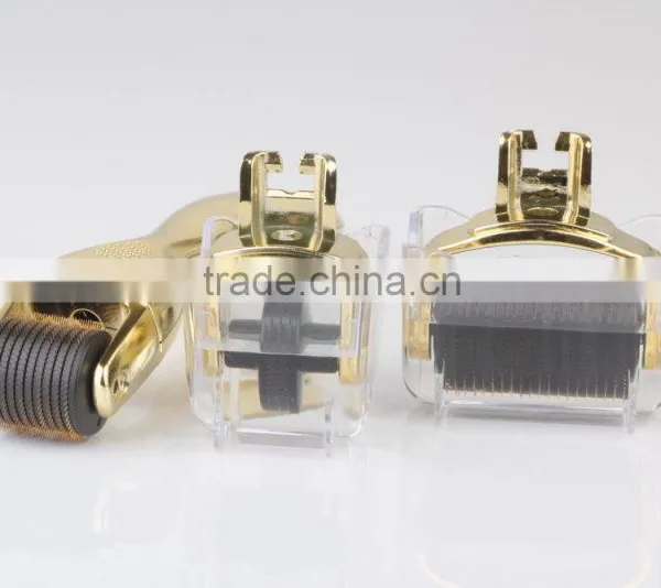 Guangzhou Ekai Manufacturer Skin Care 3 in 1 Kit Microneedle Gold Sliver Coating Derma Roller photo-3