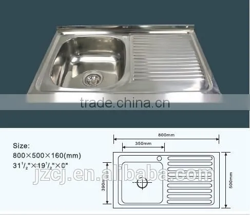 JZ-327 120x50 Export Iraq Stainless Steel Kitchen Sink Made in China photo-6