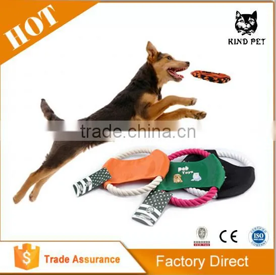 Rope Frisbee Dog Toy Chew Throw Fetch photo-4