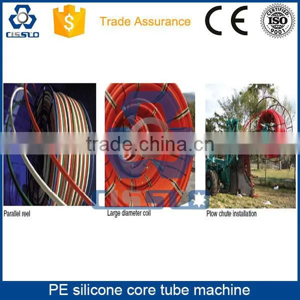 HDPE Silicone Core Optical Fiber Cladding Tube Making Machine photo-3