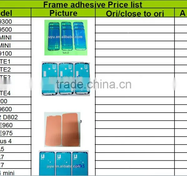 Wholesale Middle Frame Adhesive Sticker for Samsung 9260 Glass Adhesive Sticker photo-2