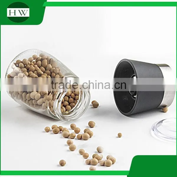 Multipurpose Glass Manual Spice Bottle Jar Pepper Grinder Grater Mill photo-2