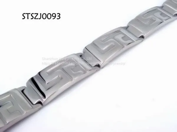 Stamping Steel Titanium Bracelet / Stainless Steel Bangle For Gift photo-3