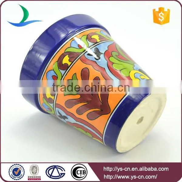 YSfp0007-01Colorful Round Shape Ceramic Plant Pot for Garden photo-5