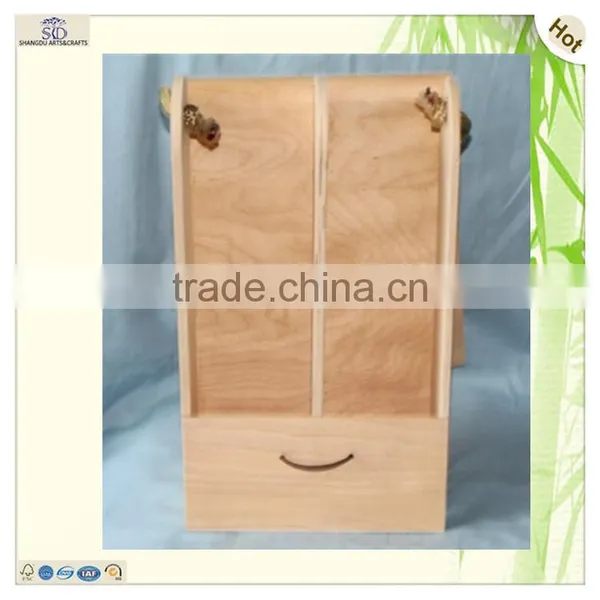 Birch Bark Decorating Handbags Plywood Wood Wine Box photo-4