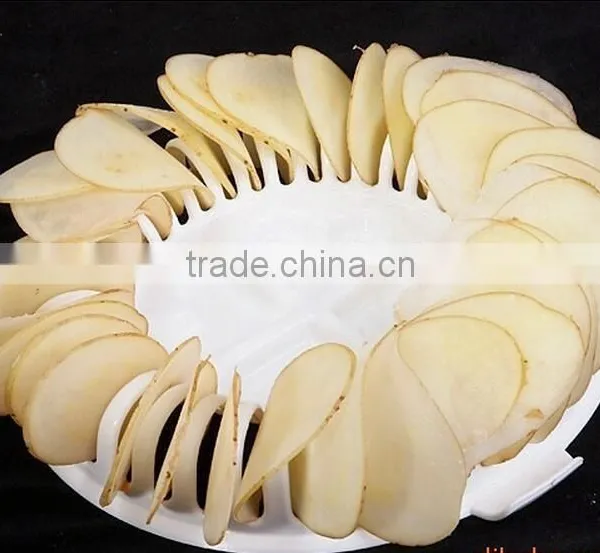 CY124 Homemade Microwave Oven Baked Potato Chips Maker Device Slicer and Plate Kitchen Tool photo-6